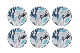 Hermia Multi Leaf Juego de 6 Platos de Postre de Porcelana Multicolor